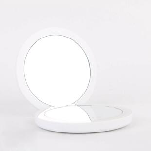 新款精致女士节日礼品便携包包镜小圆镜触屏补光led灯镜子化妆镜