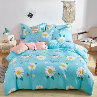 纯棉三件套全棉四件套加厚斜纹ab版秋冬床笠款被套学生厂家直销