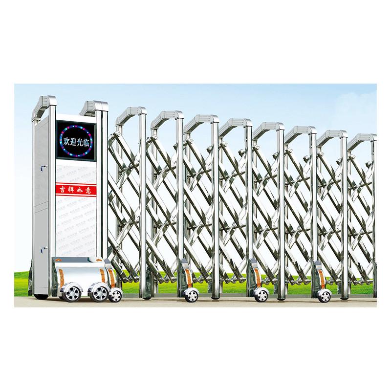 自动推拉门厂房工地折叠小区大门学校铝合金遥控不锈钢电动伸缩门