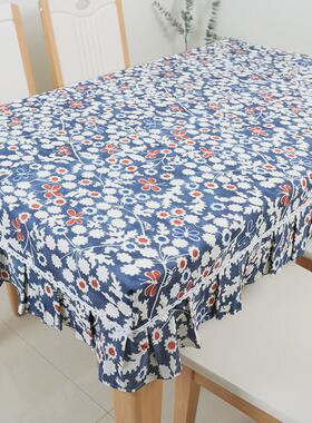 j6da桌套餐桌布田园ins风艺术防水防油免洗防烫幼儿园长方形茶几