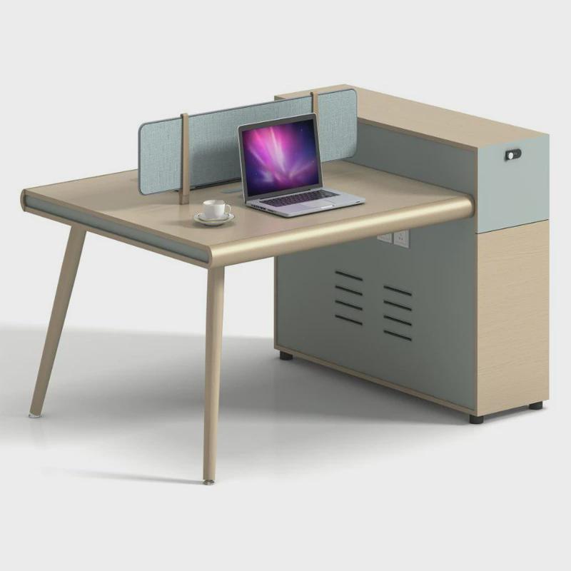 现代四人位办公桌椅组合职员时尚办公卡座两人办公桌