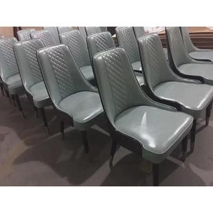 轻奢实木餐椅高档后现代简约家用椅休闲酒店大厅别墅会所靠背椅