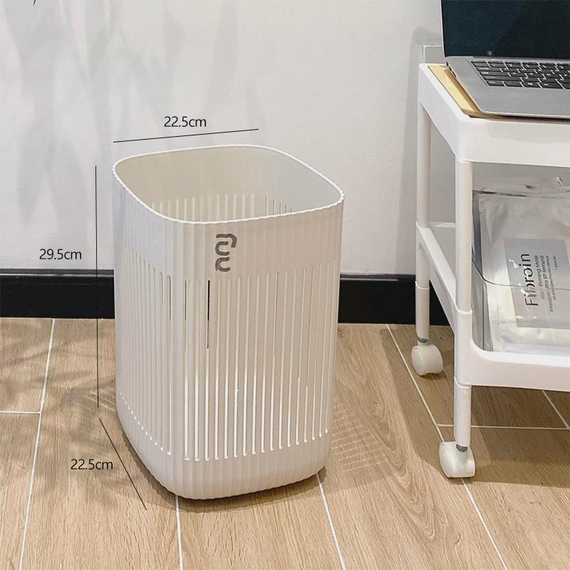 q683ins法式镂空客厅垃圾桶时尚简约轻奢大容量无盖卧室餐厅厕所