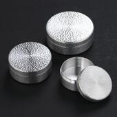 锡罐纯锡茶叶罐扁平金属密封储茶罐小号普洱白茶饼盒随身便携茶仓