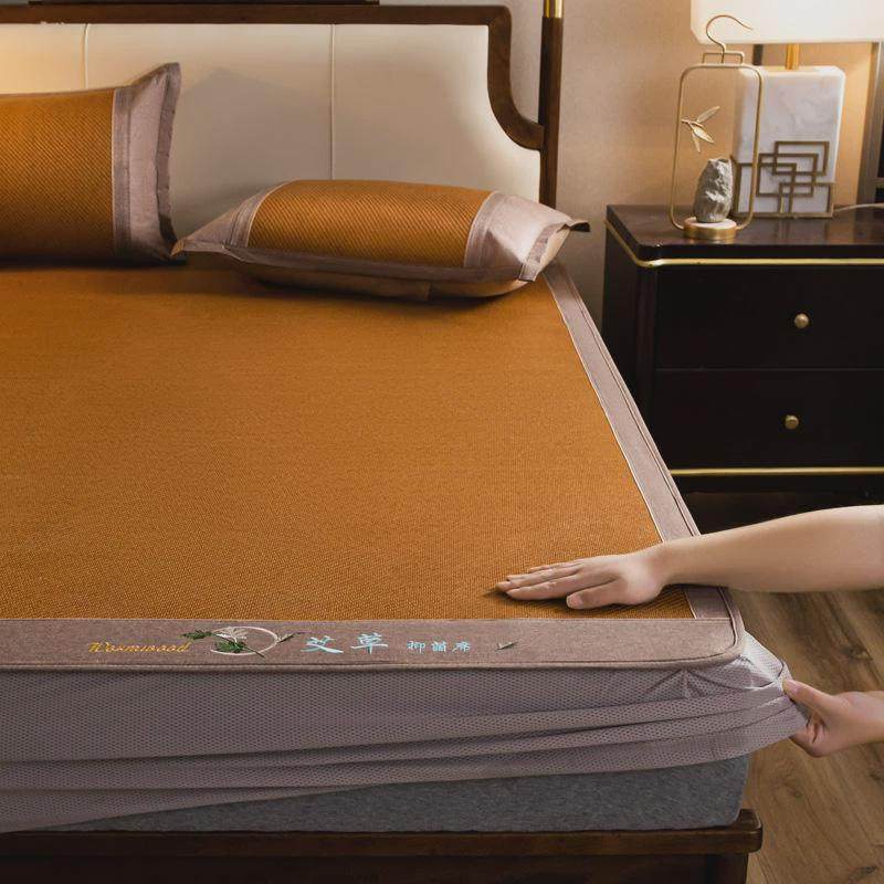 bh0d夏季床笠款藤席冰丝凉席三件套1.8m床腾全包滕席1.5米可折叠,床上用品,凉席/草席/麻席,淘宝优惠券,粉丝福利购,淘宝优惠卷