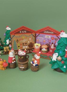 日式INS创意圣诞节礼品婚礼蛋糕猫咪家居ZAKKA小猫树脂工艺品摆件