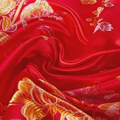 53n杭州丝绸被软缎绸缎缎子被面结婚庆喜被面七彩织锦缎老被面子