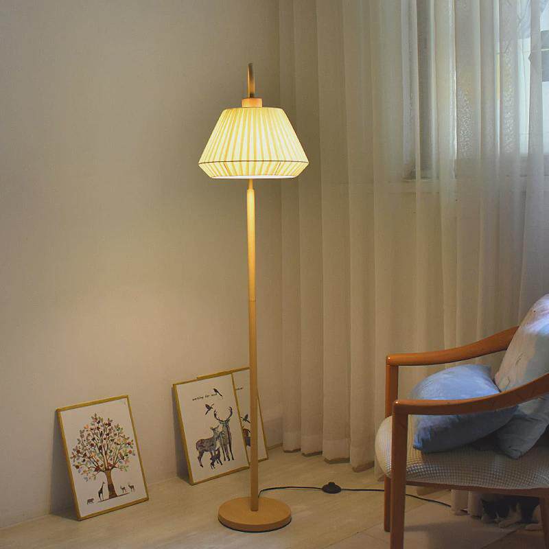 法式奶油风落地灯编卧室床头沙发边台灯网红氛围灯民宿风布客厅灯