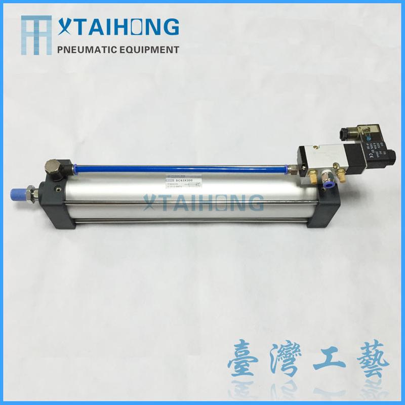 原装正品XTAIHONG/台弘 带阀气缸SCF63*300/10A-5V63气缸带电磁阀
