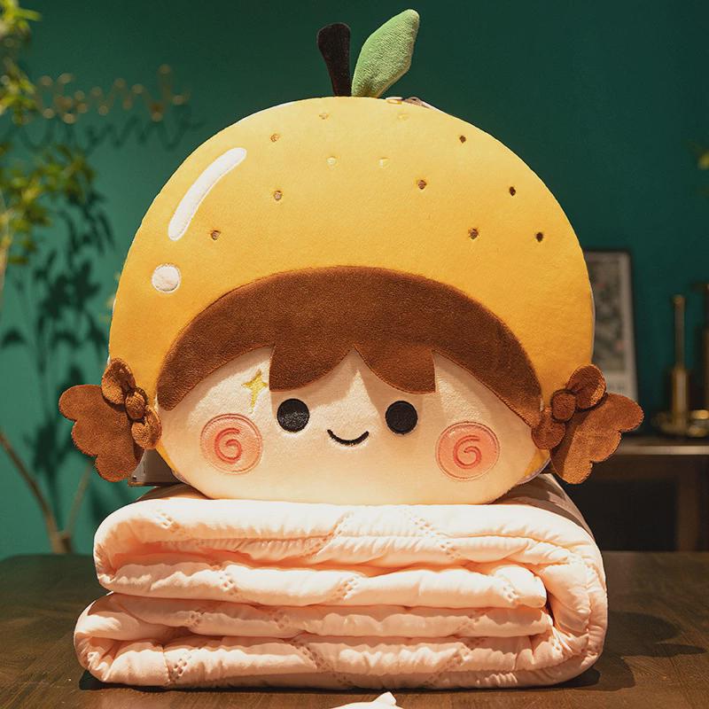 抱枕被子两用毯子头折叠办公室午睡枕二合一汽车靠枕车用四季通用