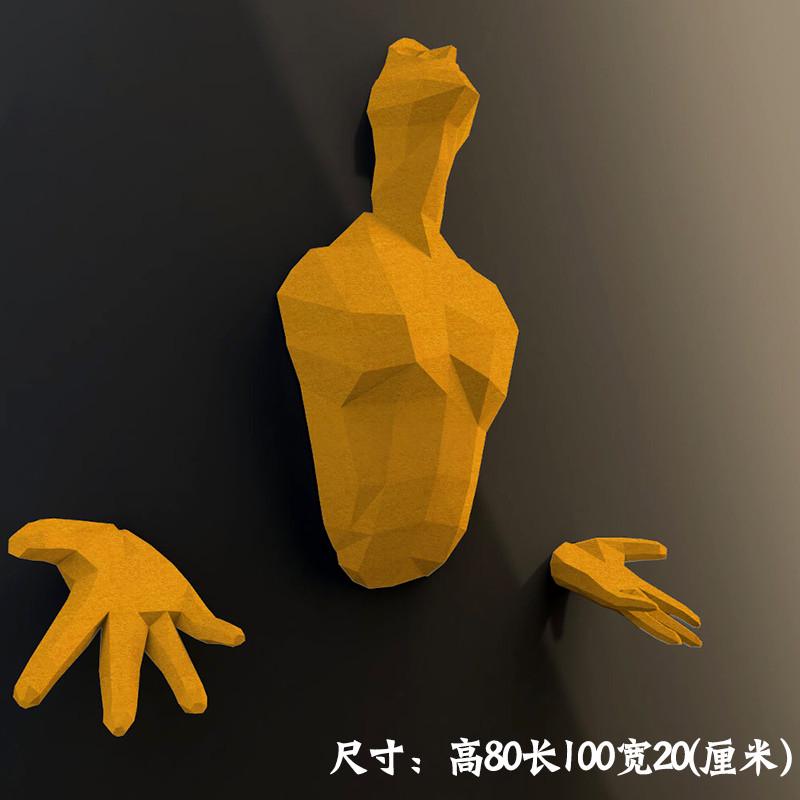 18n肖生克救赎玄关大型立体墙壁装饰客厅纸艺模型半身等比人物壁