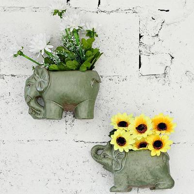 挂墙壁挂花盆陶瓷绿萝悬挂式多肉欧式创意阳台庭院垂吊上装饰花器