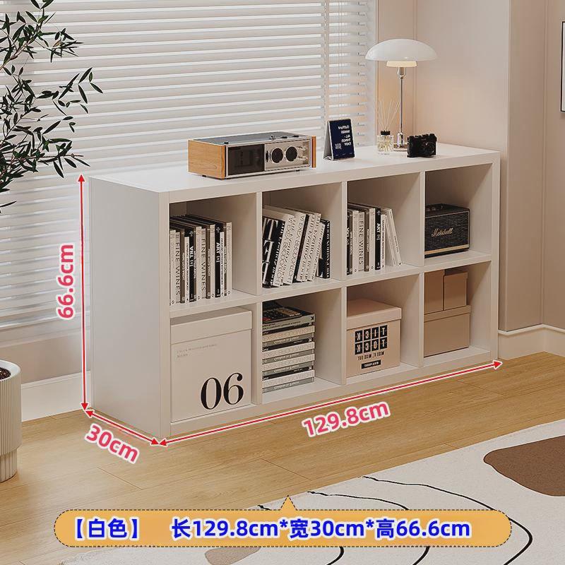 5v6书架落地置物架书柜格子柜靠墙一体儿童家用自由组合简易客厅