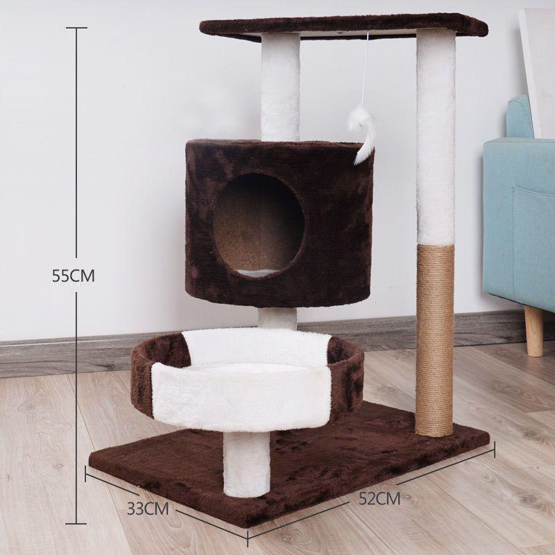猫房子别墅架猫爬架猫窝猫咪用品一体实木子小型树抓柱四季通用