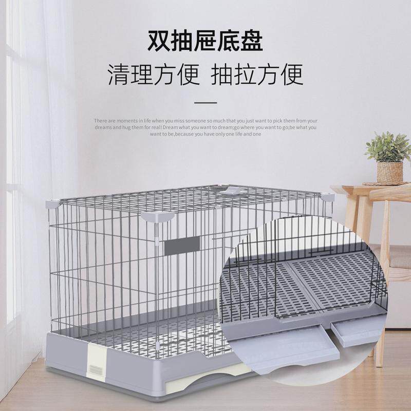 双抽屉树脂狗笼大中小型宠物笼子猫笼子家用室内单层泰迪狗狗别墅