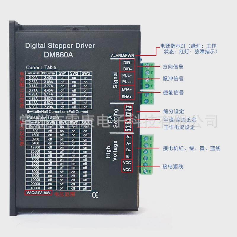 jss-motor86步进电机驱动器dm860ad驱动器数字式替代dma860hm