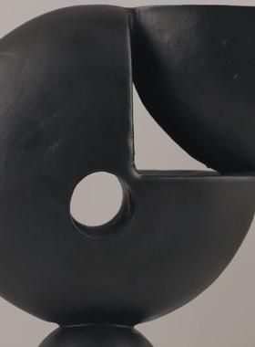 热销欧式轻奢抽象艺术几何体树脂摆件客厅玄关书房酒店民宿家居装