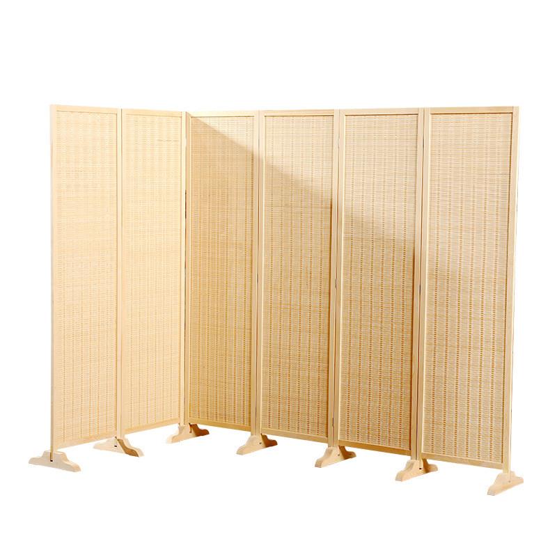 竹子屏风隔断墙客厅折叠可移动卧室挡板隔断帘遮挡平风家用办公室