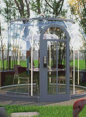 阳光房pc移动屋下午茶餐厅广州星空房厂家玻璃房球形透明泡泡室外