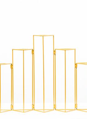 铁艺插花水养玻璃试管瓶架子创意可移动可旋转烤漆玻璃水培插花