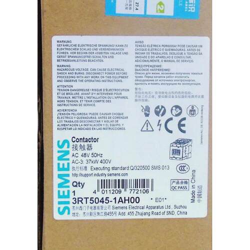 3rt5045/5046-1ah003rt5044-1a..0ac48v质保接触器一年