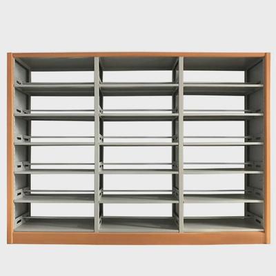 书架钢制阅览室书架智能借阅书架学校图书馆木护板双面书架