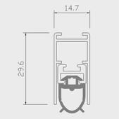 铝合金门底密封条门扫隐藏式 应用于入户转轴门自动条防尘挡光