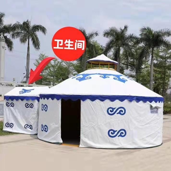 奥松板雕刻蒙古包草原旅游住宿户外餐饮防雨抗风帐篷可移动