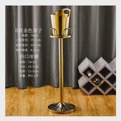 欧式香槟桶架桶ktv酒吧冰桶家用连架冰粒不锈钢带脚架豪华红酒桶