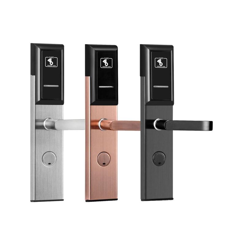 酒店防盗门锁防盗门电子锁防盗锁家用刷卡防盗门锁不用修孔安装