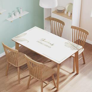 2022新款防水防油不翘边软玻璃pvc餐桌垫茶几垫桌布可定尺寸图案