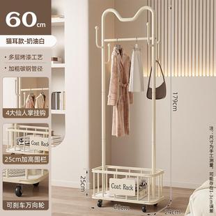 衣架落地卧室挂衣架移动带轮家用客厅轻奢网红轻晾衣架简易衣帽架