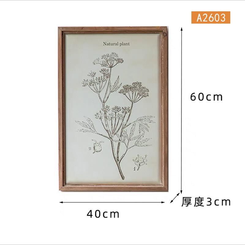美式乡村入户玄关装饰画 沙发背景墙手绘艺术壁画 田园风仿古挂画