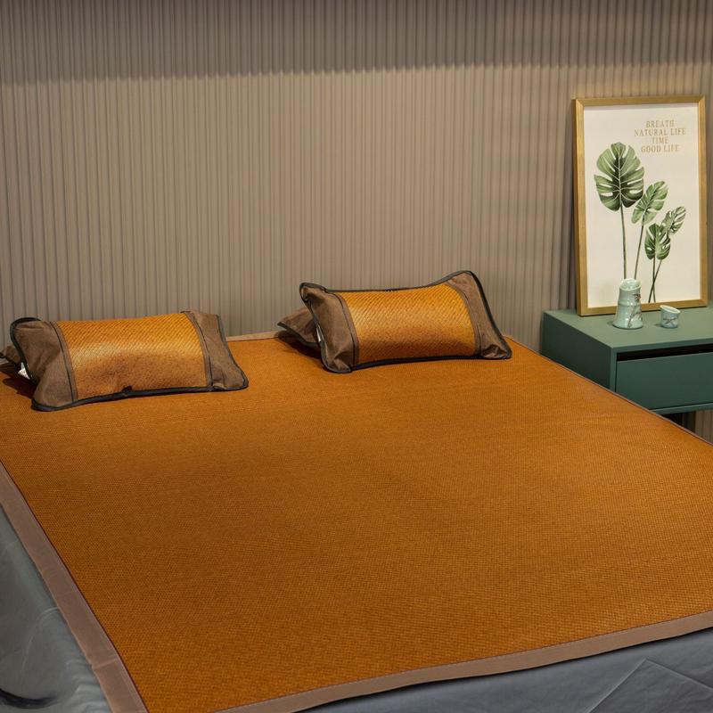 家用双面夏季藤席单双人凉席夏季可折叠席子学校学生宿舍凉席藤席