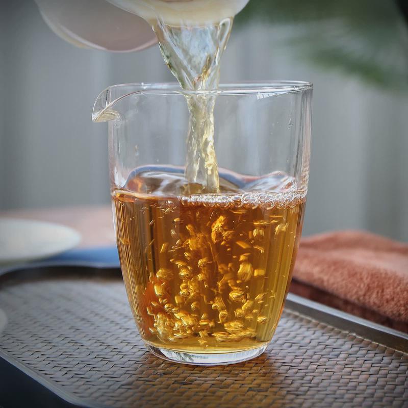 玻璃公道杯日式有耳公杯透明无由分茶器四方带把防烫加厚耐高温