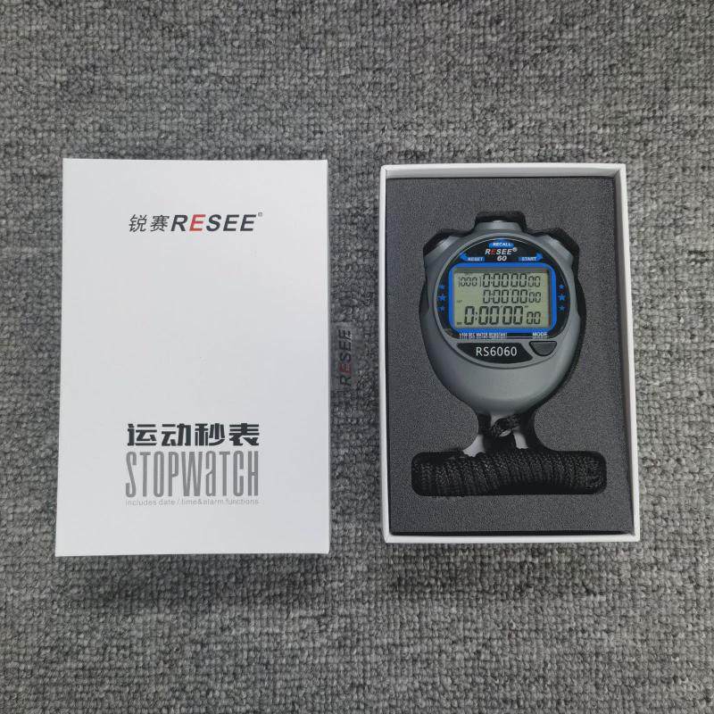 秒表10道30道60记忆180道跑步比赛健身电子运动计时器道码表3排mb