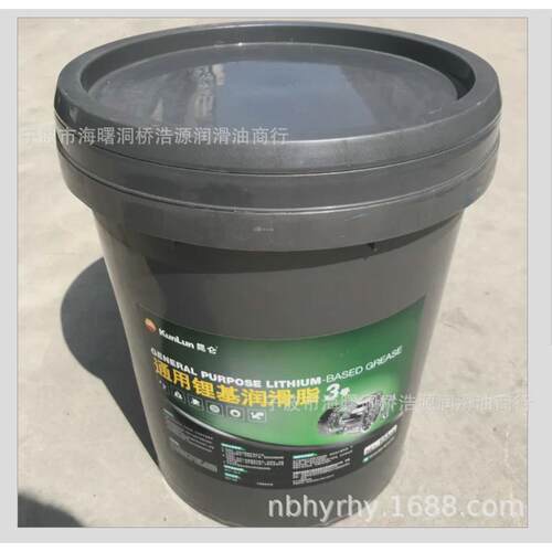 昆仑通用锂基脂0#1#2号3号轴承工程机械黄油高温润滑脂15KG