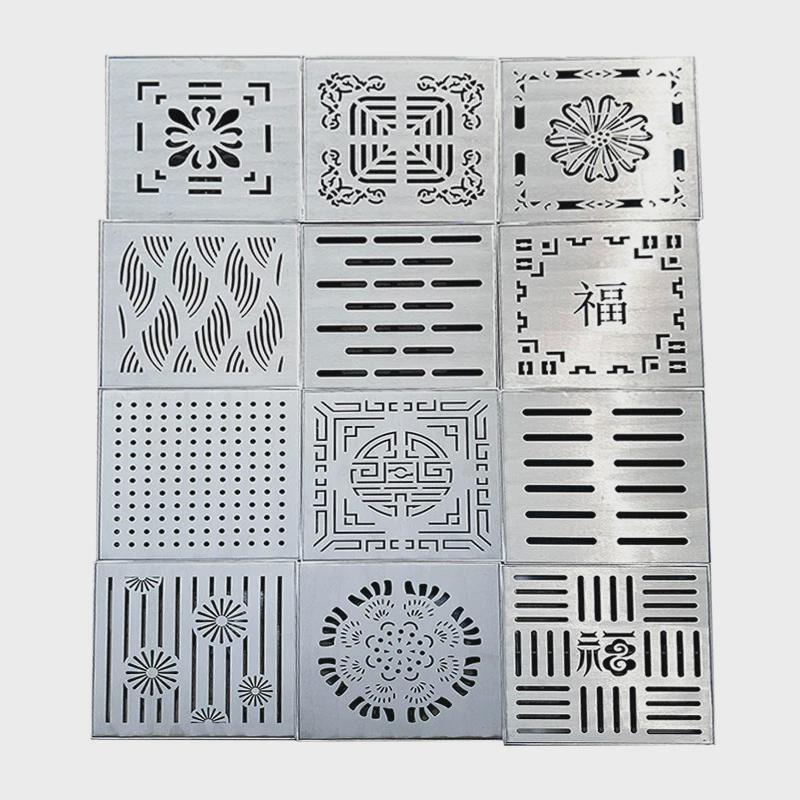 定制不锈钢花式箅子来图加工庭院园林雨水排水盖板方形装饰井盖