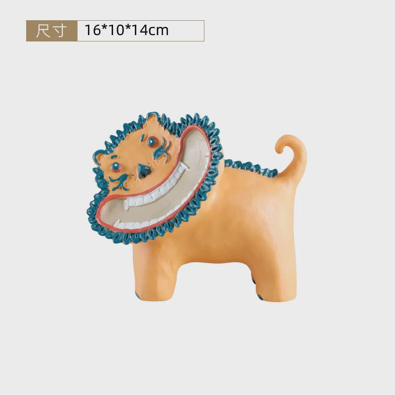 简约现代创意抽象售楼处动物树脂摆件样板房狮桌面书架软装饰品