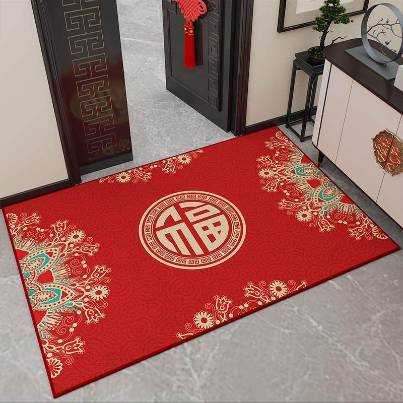 门口地垫入户门垫2024红色喜庆进门地毯喜事用玄关门口防滑垫子,居家布艺,入户地垫,淘宝优惠券,粉丝福利购,淘宝优惠卷