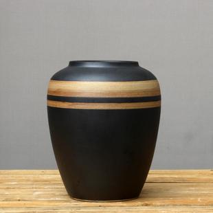 复古怀旧手工景德镇陶瓷花瓶干支插花坛子花盆水培鲜陶罐器工艺品