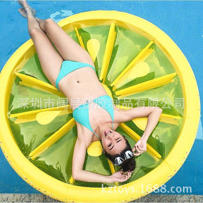 游泳圈pvc水上成人充气西瓜浮排水果浮排浮圈现货柠檬浮床