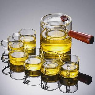 家用简约功夫茶杯透明轻奢客厅办公室会客小套泡茶壶 玻璃茶具套装