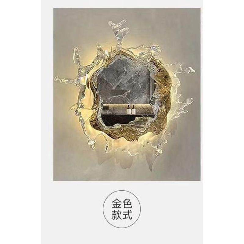网红彩妆卧室卫生间墙面镜子装饰壁灯个性时尚珠宝店创意店氛围灯