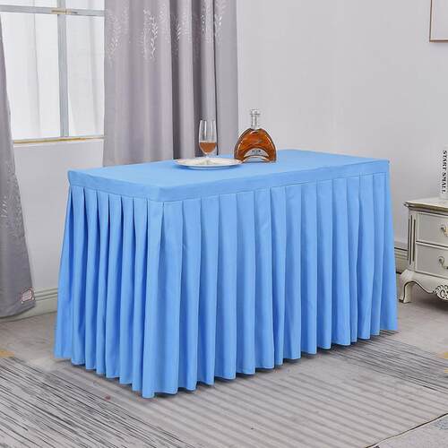 酒店会议台布会议台裙纯色平纹桌裙签到台裙台罩桌罩套台裙桌ibm