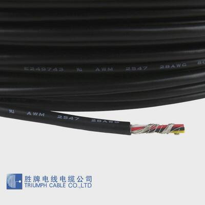 胜牌电子线磁头线信号线足铜布线遥控线UL2547-28号2C7/0.12TS