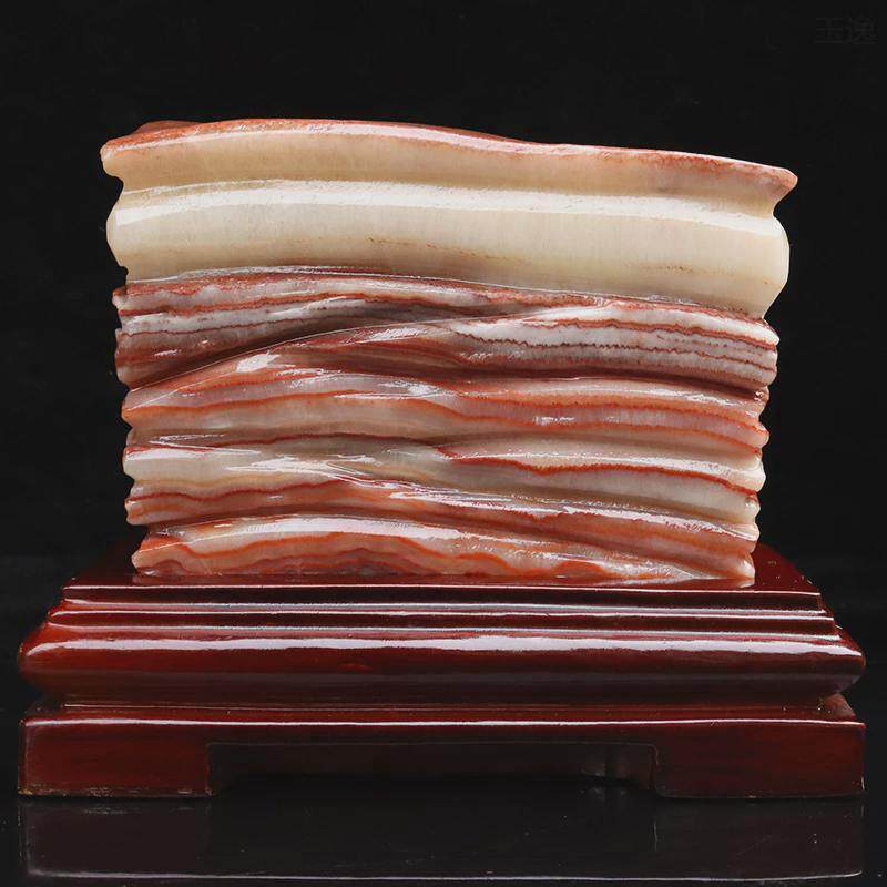 广西石天然肉石柳州猪肉腊肉红烧肉五花肉摆件20*17*6cm3953g