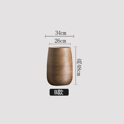 酒店别墅装饰大花瓶摆件客厅落地插花北欧创意绿植陶瓷花器花盆缸