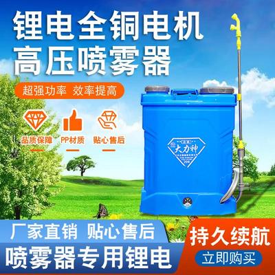 厂家批发喷雾器电动喷雾器背负式打药机农用消毒喷雾机高压电喷壶