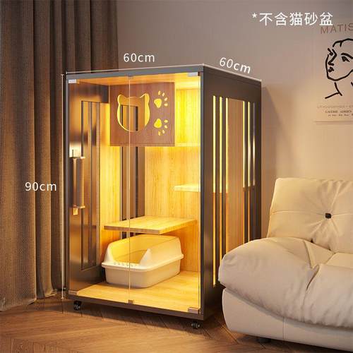 木质猫别墅二三层超大猫笼猫舍猫屋家用室内猫咪房子猫咪窝宠物柜